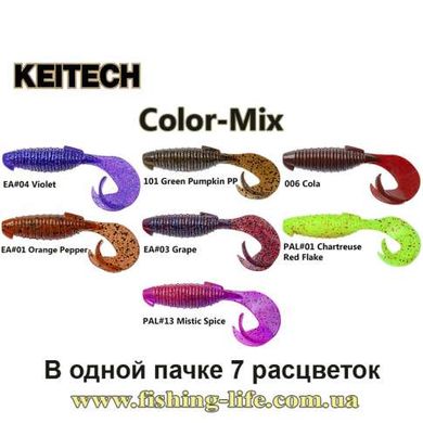 Силикон Keitech Flapper Grub 4" Color-Mix (уп. 7шт.) 1551-Mix фото