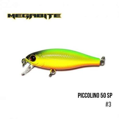 Воблер Megabite Piccolino 50SP (50мм. 4.2гр. 0.5м.) (колір-3) FS0633014 фото