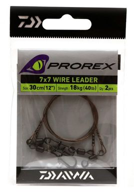 Повідець Daiwa Prorex 7x7 Wire Leader 20см. 15кг. (уп. 2шт.) 17925-015 фото