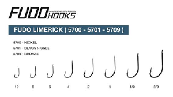 Крючки Fudo Limerick Black #4 (уп. 10шт.) FHBN57014 фото