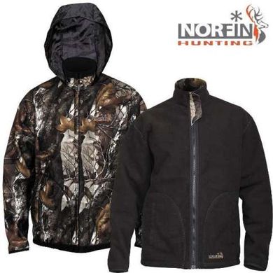 Куртка флисовая Norfin Hunting Thunder Staidness/Black XXXL 721006-XXXL фото