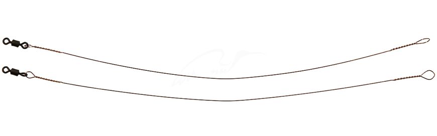 Поводок струна с вертлюгом Ukrspin Orange Spinning сталь AFW 15см. 9кг./(20lb)/0.3мм. 15900366 фото