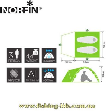 Палатка Norfin Carp 2+1 Alu (NF-10302) NF-10302 фото