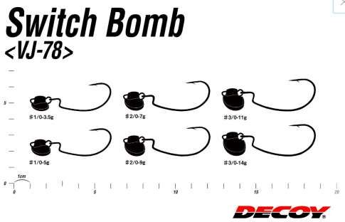 Джиг головка Decoy VJ-78 Switch Bomb 1/0, 3.5гр. (2 шт.) 15620907 фото