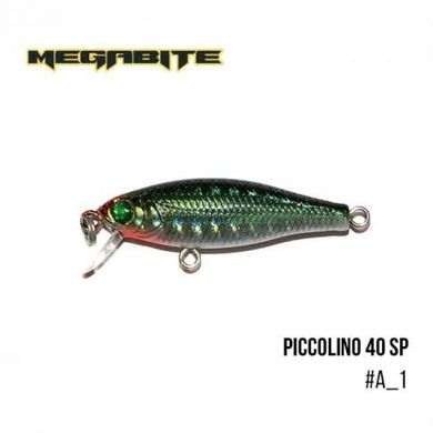 Воблер Megabite Piccolino 40SP (40мм. 2.6гр. 0.5м.) (колір-A_1) FS0632862 фото
