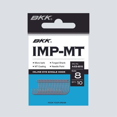 Гачок BKK для приманок IMP-MT #1 (уп. 10шт.) A-ES-8514 фото