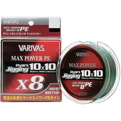 Шнур Varivas New Avani Jigging 10*10 MAX 200м. #0.8/0.148мм. 15.4lb/7.6кг. РБ-634311 фото