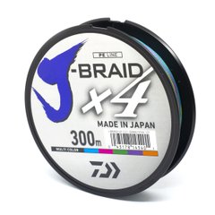 Шнур Daiwa J-Braid X4E 300м. Multi Color (#1.2 0.15мм. 6.9кг.) 12745-115 фото