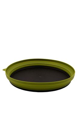 Тарелка Tramp силиконовая с пластиковым дном 1070 мл зеленая TRC-124-olive фото