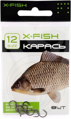 Крючок X-Fish Карась #10 (уп. 8шт.) 19170331 фото