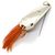 Блесна Dardevle Rex 55мм. 14гр. #Nickel-Orange Feather 20225 фото
