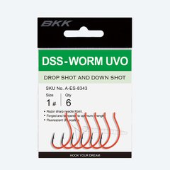 Гачок для дроп шота BKK DSS-Worm UVO #2/0 (уп. 5шт.) A-ES-8345 фото
