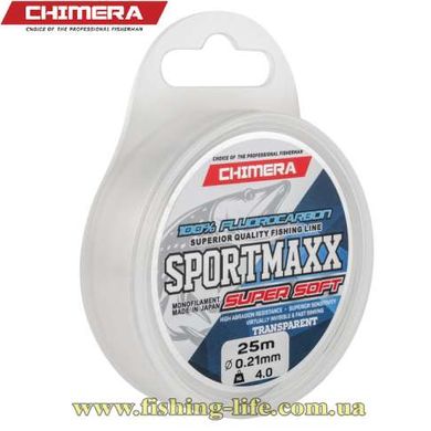 Флюорокарбон Chimera SportMaxx 100% Fluorocarbon Super Soft Transparent 25м. (0.16мм. 2.2кг.) 71702516 фото