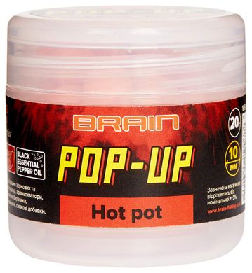 Бойли Brain Pop-Up F1 ø10мм. Hot pot (Robin Red) 20гр. 18580184 фото
