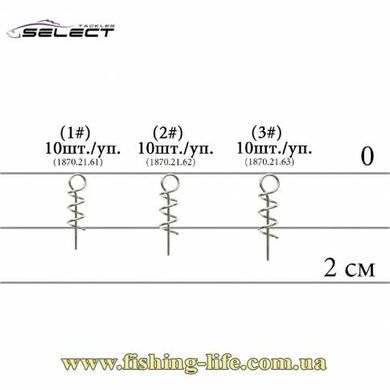 Штопор для силикона Select Spring line size 1 (2.5мм. уп. 10шт.) 18702163 фото