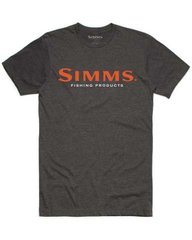 Футболка Simms Logo T Shirt Charcoal Heather (Размер-L) 12803-086-40 фото